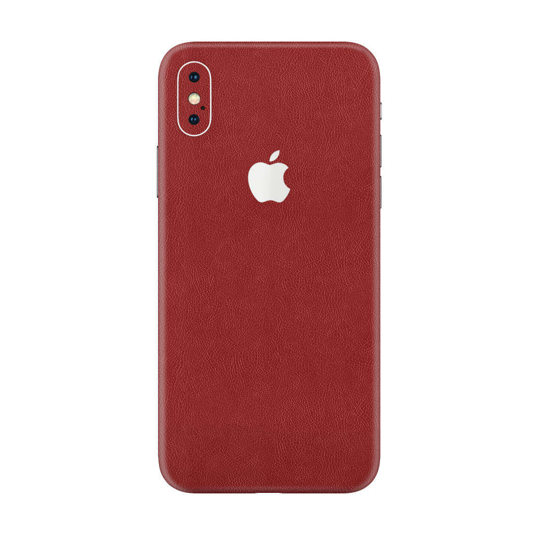 Cowhide Red Skin for iPhone XS