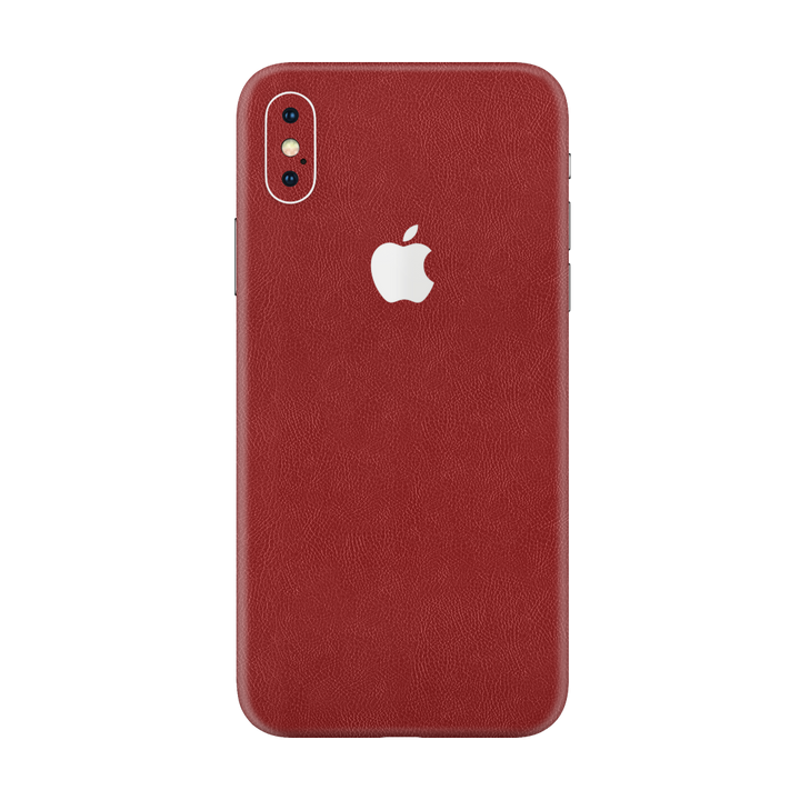 Cowhide Red Skin for iPhone XS