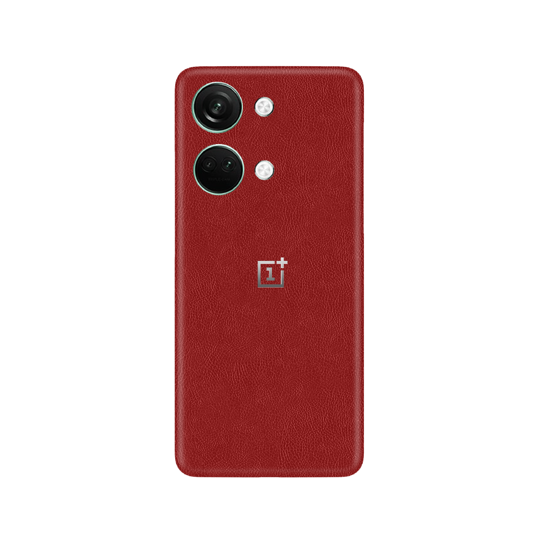 Cowhide Red Skin for OnePlus Nord 3 5G