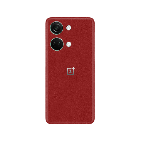 Cowhide Red Skin for OnePlus Nord 3 5G