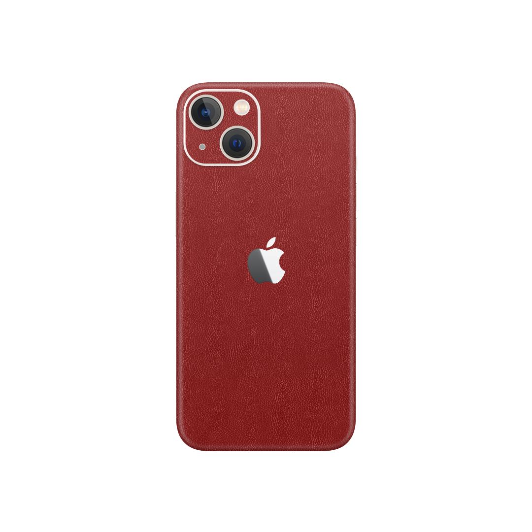 Cowhide Red Skin for iPhone 13