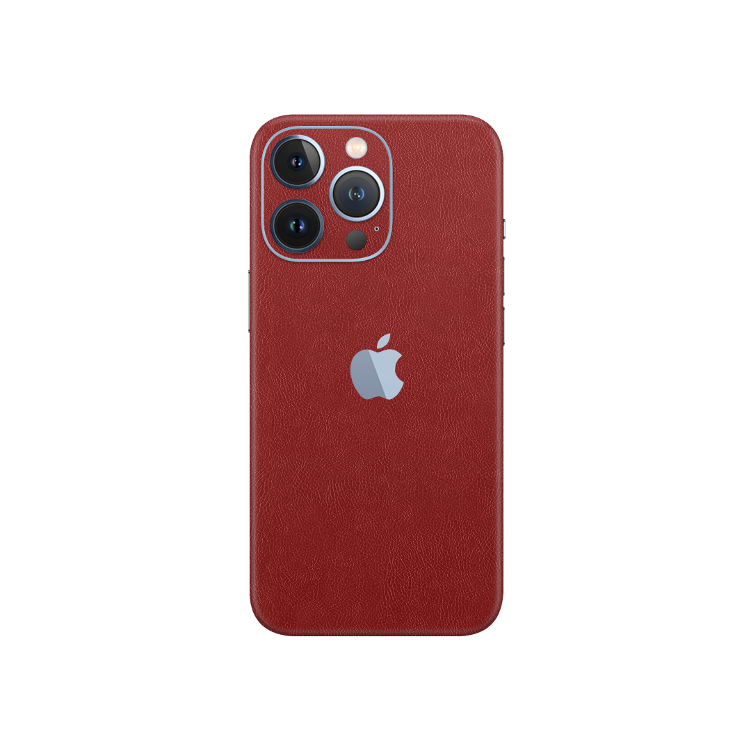 Cowhide Red Skin for iPhone 13 Pro