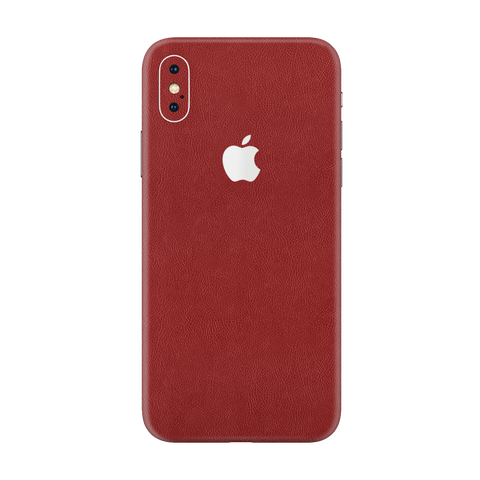 Cowhide Red Skin for iPhone Xs Max