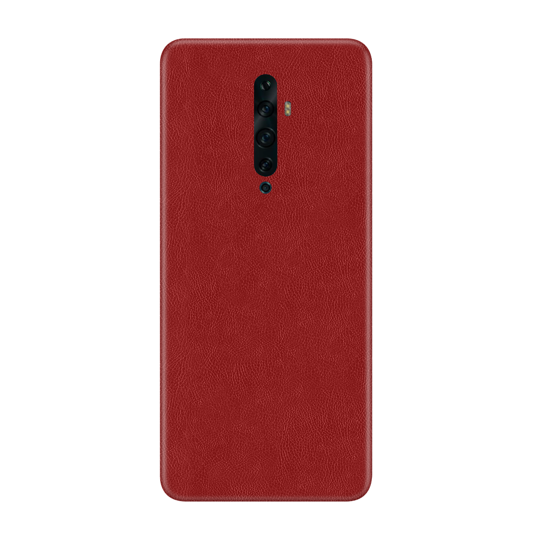 Cowhide Red Skin for Oppo Reno 2f