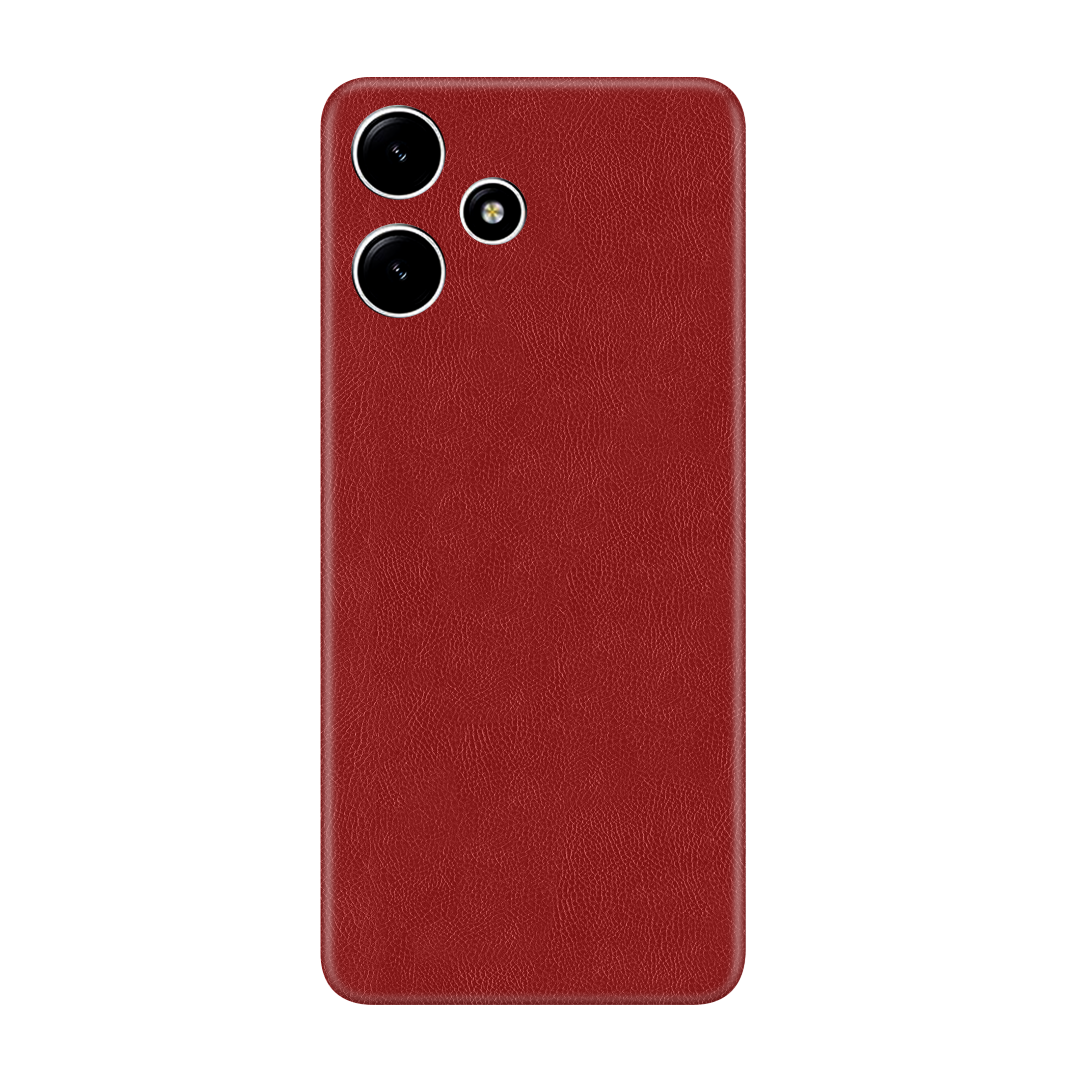 Cowhide Red Skin for Redmi 12 5G