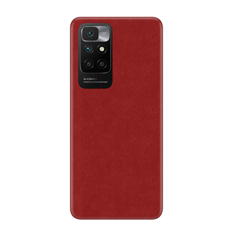 Cowhide Red Skin for Redmi Note 10