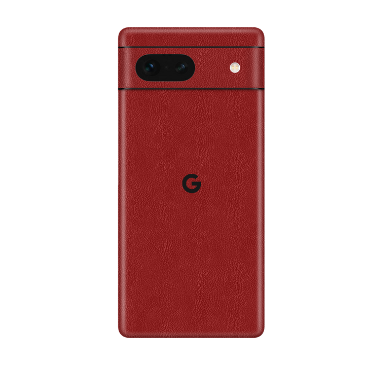 Cowhide Red Skin for Google Pixel 7A