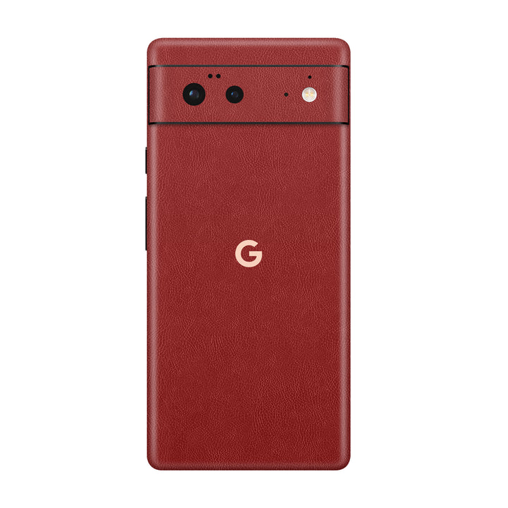 Cowhide Red Skin for Google Pixel 6A