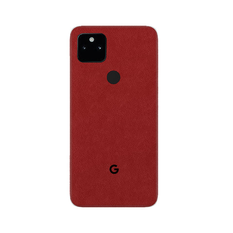 Cowhide Red Skin for Google Pixel 5A