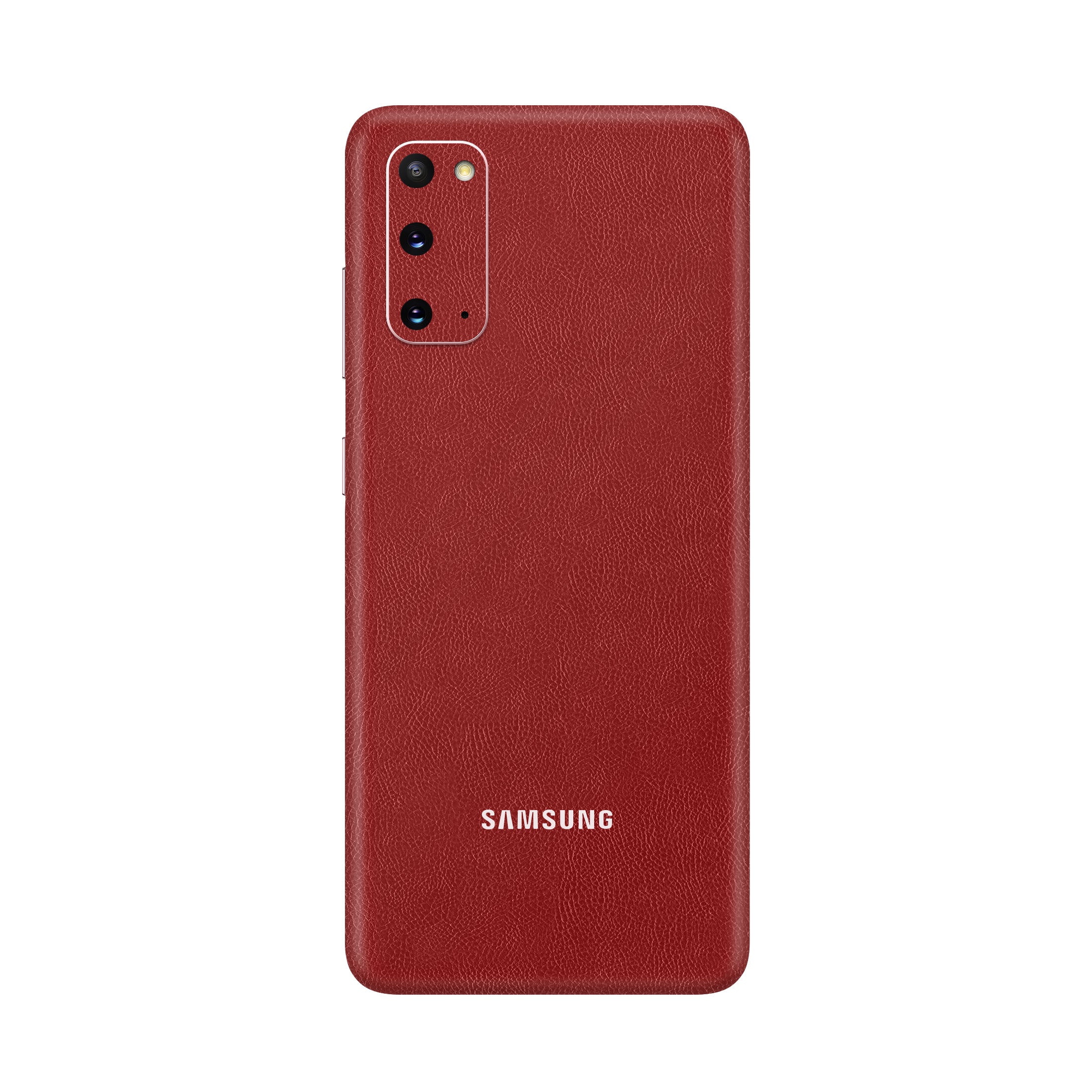Cowhide Red Skin for Samsung S20 FE