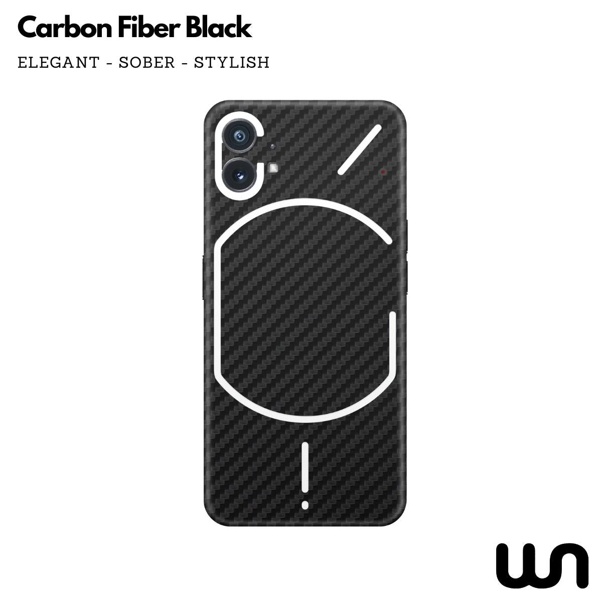 Carbon Fiber Black Textured Skin for Nothing Phone 1