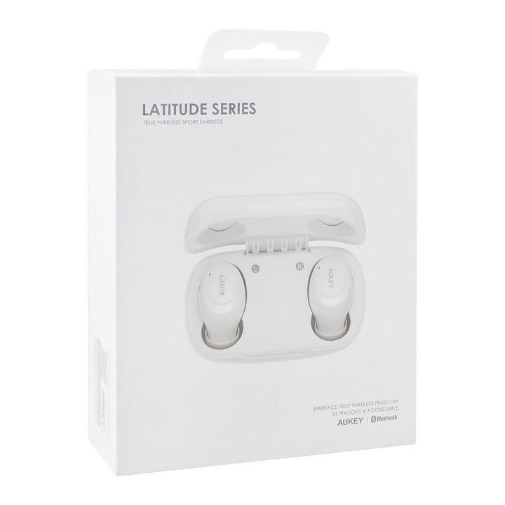 Aukey Latitude Series True Wireless Sports Earbuds, White , EPT16S