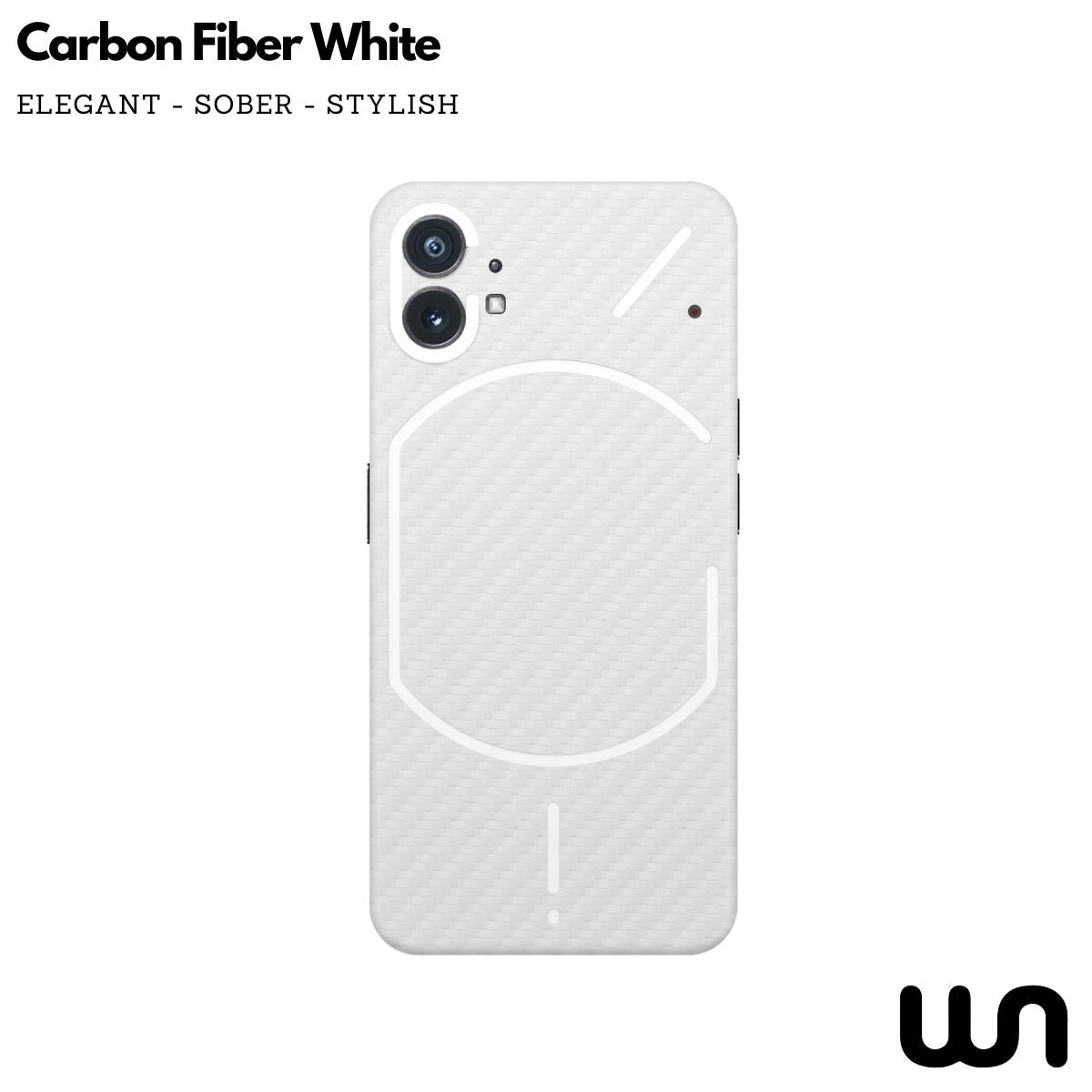 Carbon Fiber White Textured Skin for Nothing Phone 1