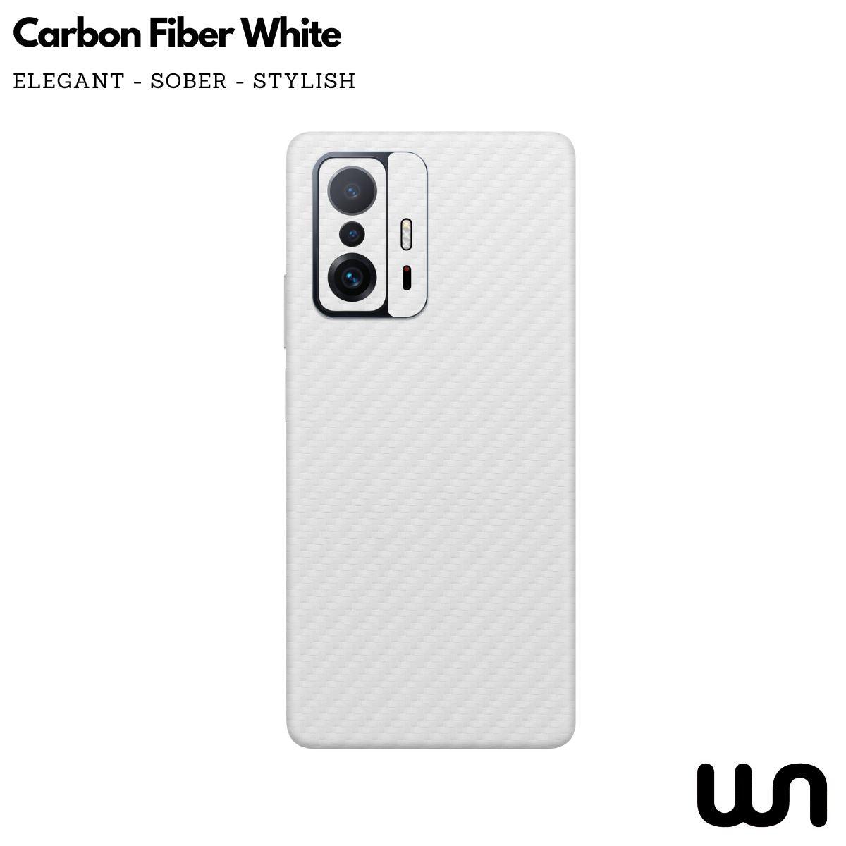 Carbon Fiber White Textured Skin for Xiaomi MI 11t Pro