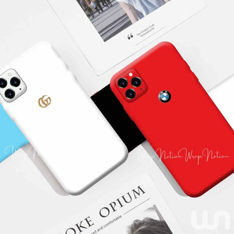 Color Silicon Cases with Metal Logo for Iphone 11