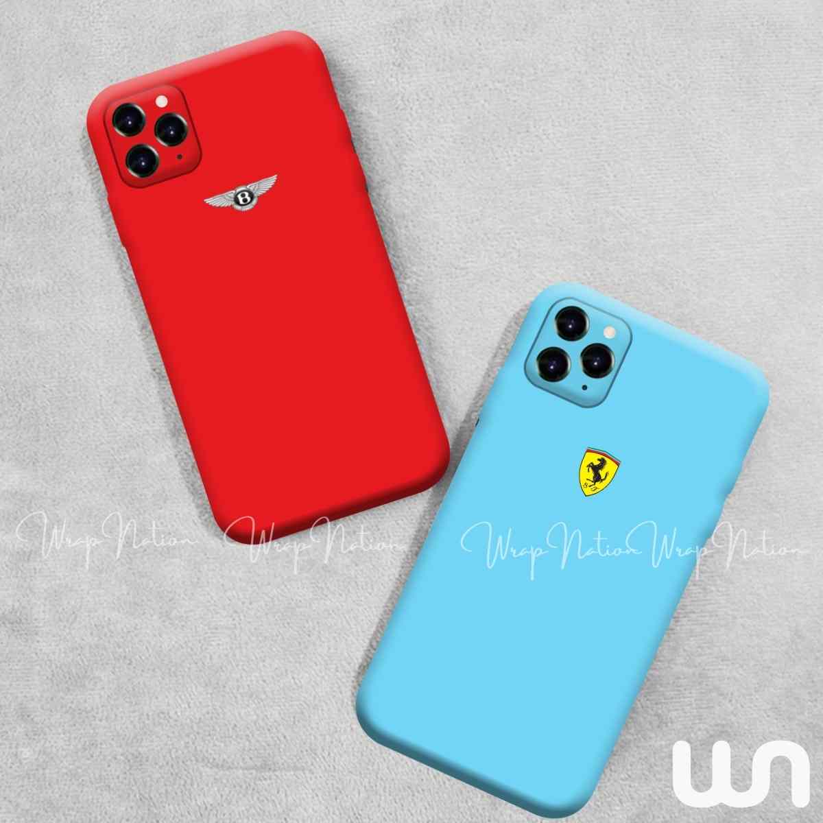 Color Silicon Cases with Metal Logo for Iphone 11