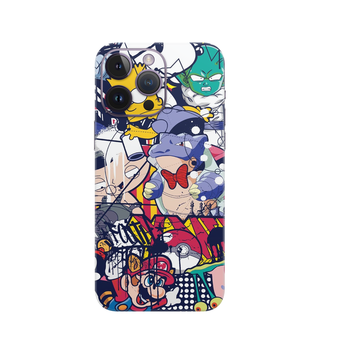 Cartoon Characters Skin For iPhone