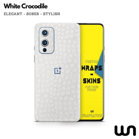 Crocodile White Textured Skin for One Plus 9