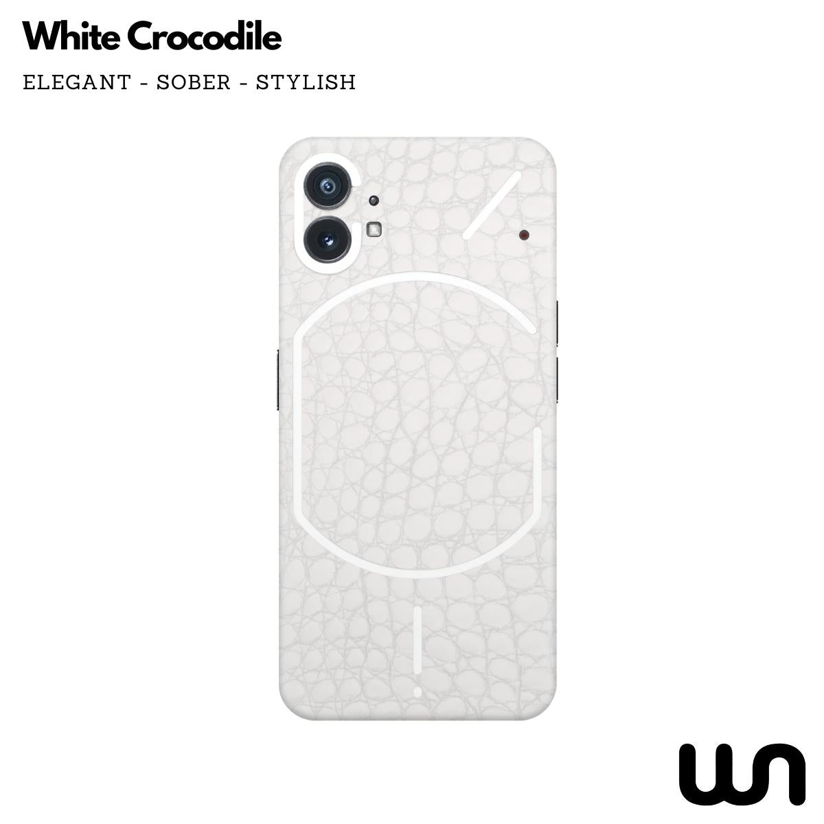 Crocodile White Textured Skin for Nothing Phone 1