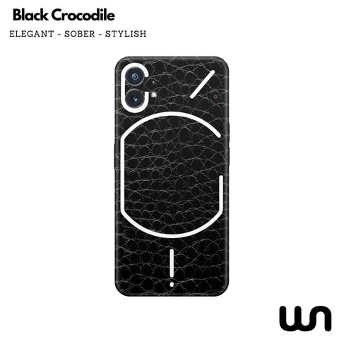 Crocodile Black Textured Skin for Nothing Phone 1