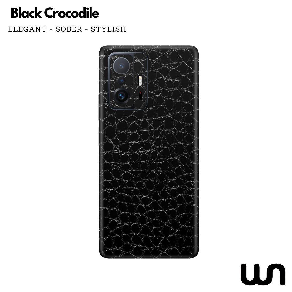 Crocodile Black Textured Skin for Xiaomi MI 11t Pro