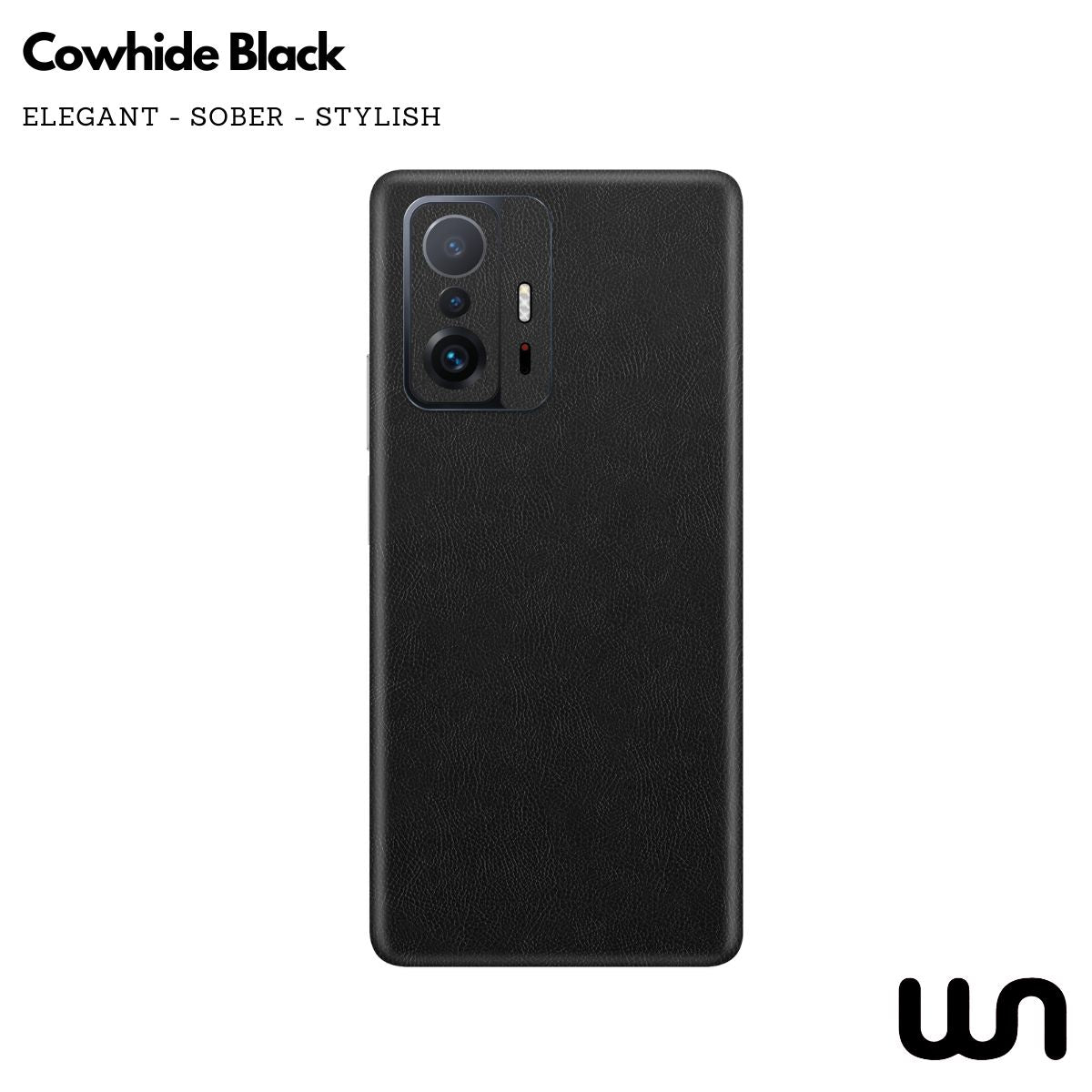 Cowhide Black Textured Skin for Xiaomi MI 11t Pro