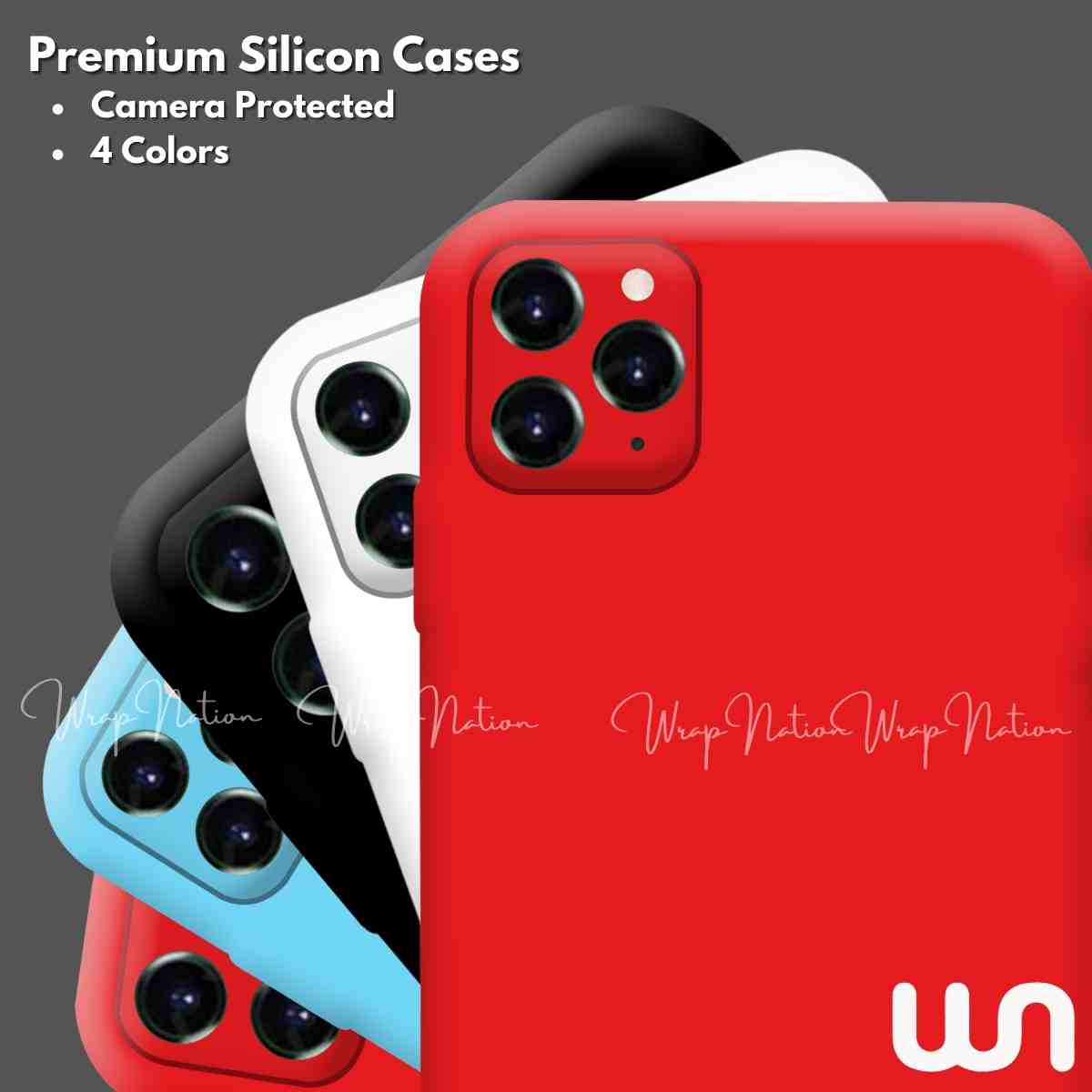 Color Silicon Case With Metal Logo For iPhone 7 to 12 Pro Max