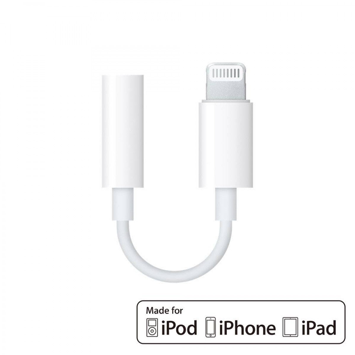 Apple Lightning to 3.5 mm Headphone Jack Adapter -White