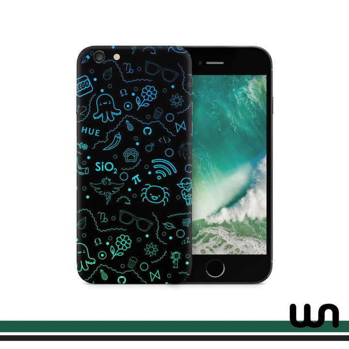 Blue Mix Doodle Skin for iPhone iPhone 6 plus