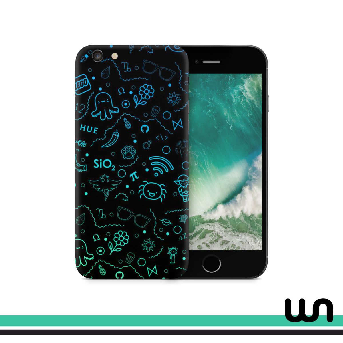 Blue Mix Doodle Skin for iPhone 6