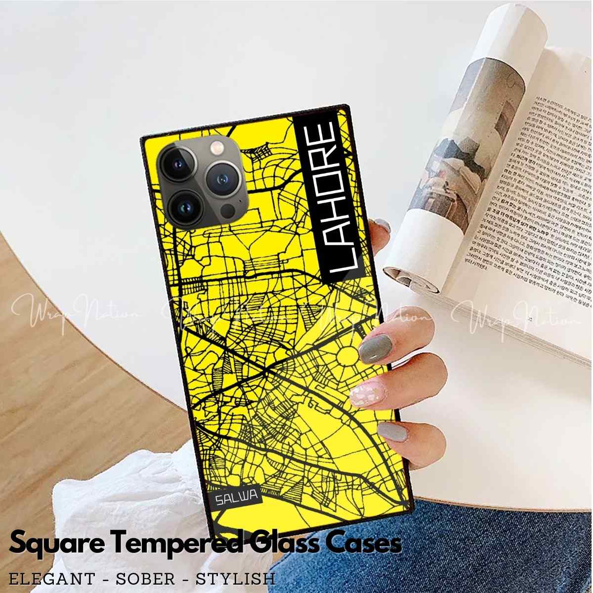 Map Series Glass Case For iPhone