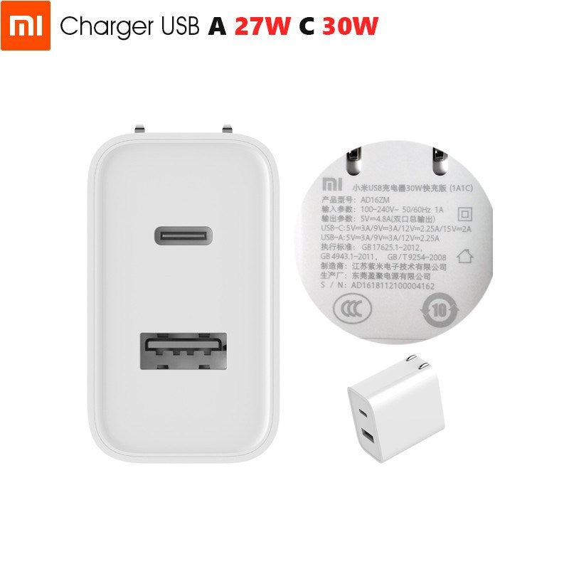 XIAOMI 30W USB Type-C FAST CHARGER (1A1C)