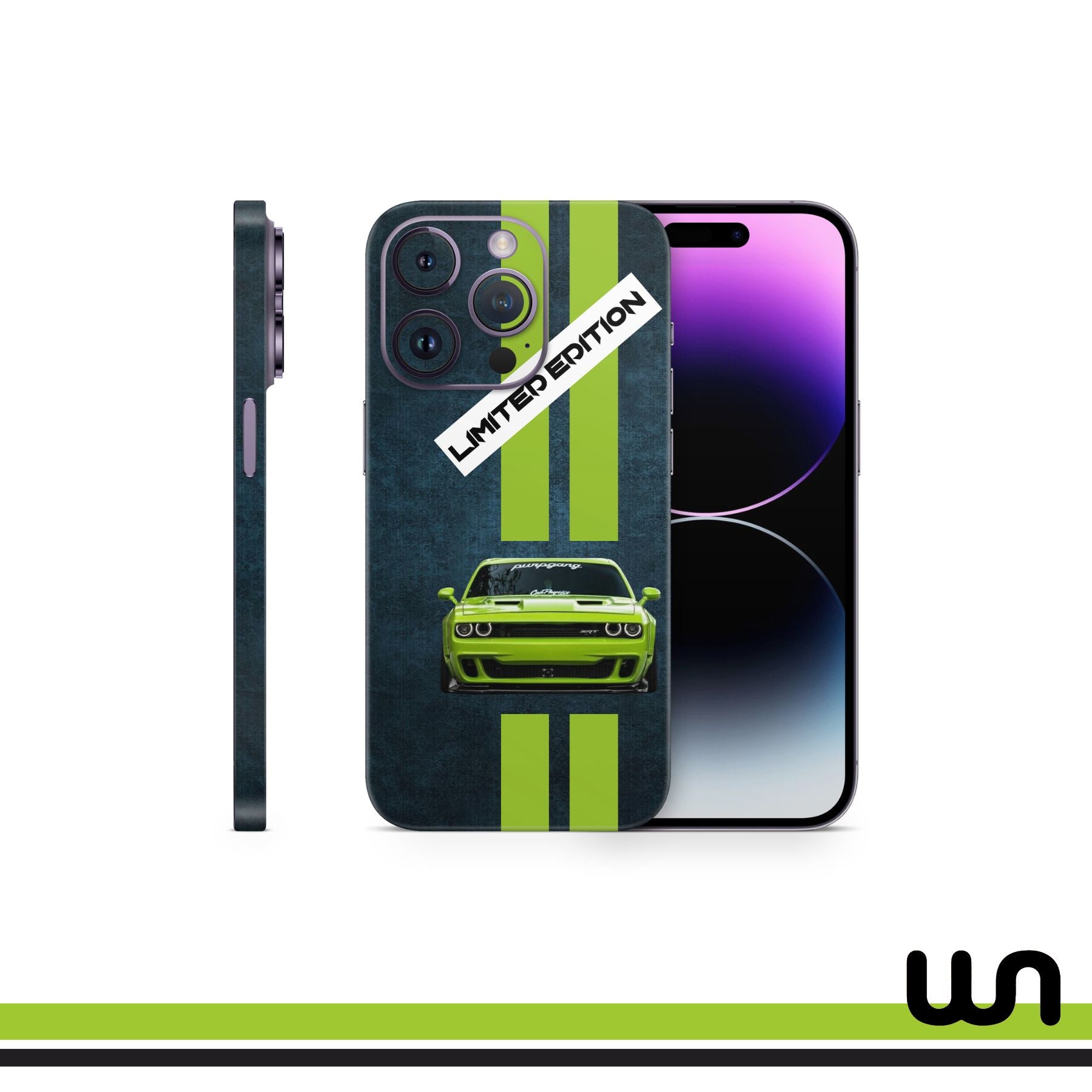 Mustang Green Gold Skin for Iphone 14 Pro
