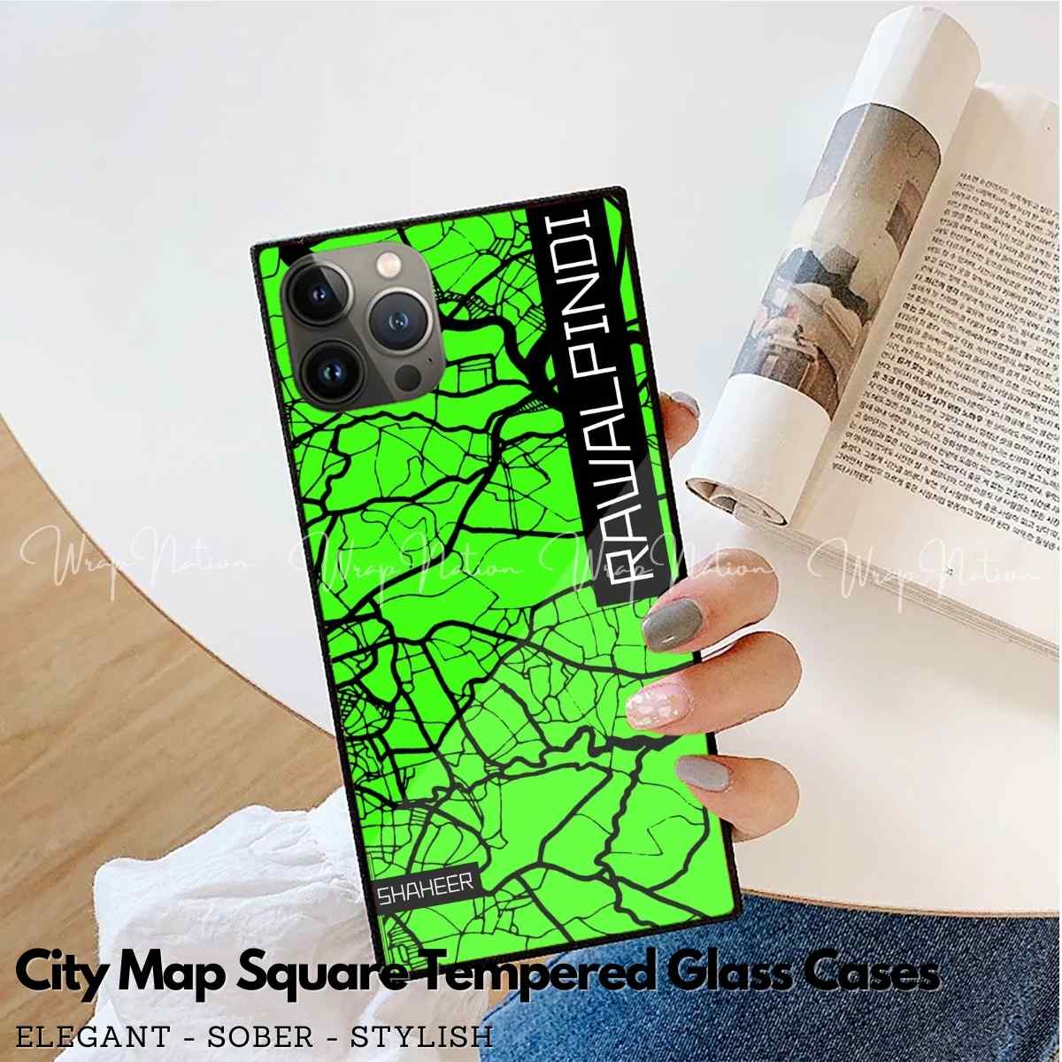 Map Series Glass Case For iPhone