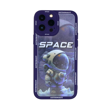 Space Astronaut Purple Case For iPhone