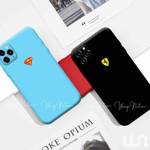 Color Silicon Cases with Metal Logo for Iphone 11