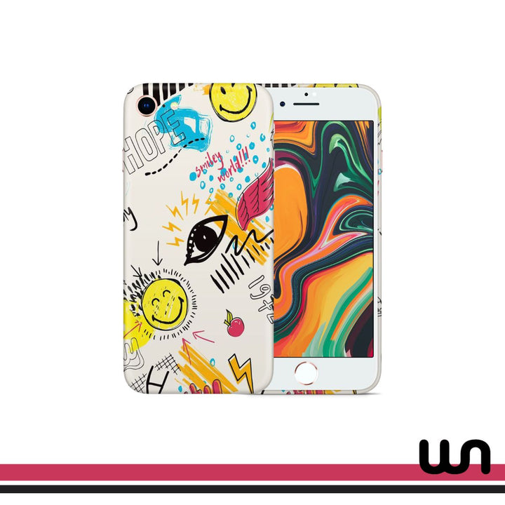 Smiley World Doodle Skin for iPhone 7