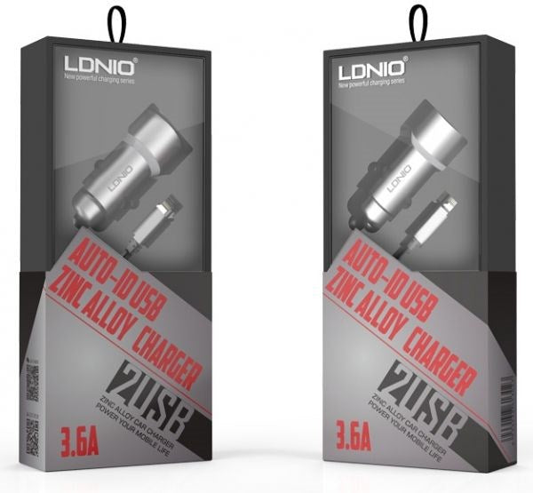 LDNIO C302 DUAL PORT USB CAR CHARGER