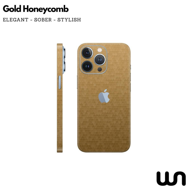 Honeycomb Gold Textured Skin for iPhone 13 Pro