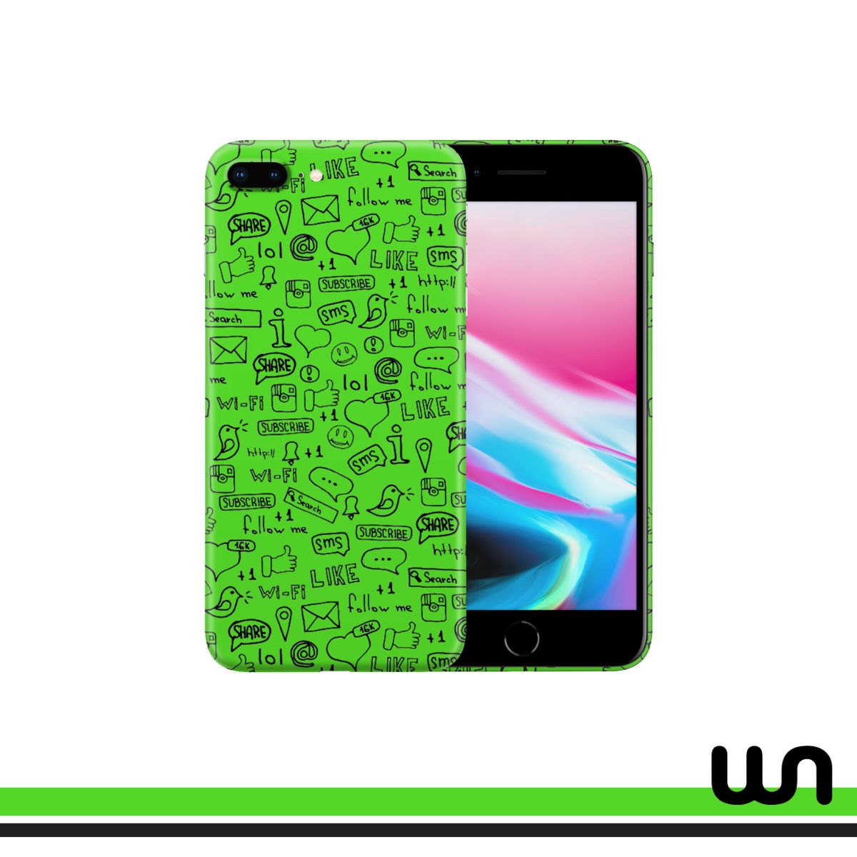 Neon Doodle Skin for iPhone 7 Plus