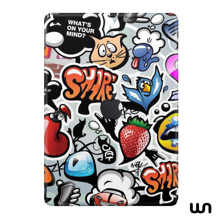 Apple iPad 10.2 8th Gen 2020 Abstract Sticker Art Skin