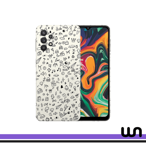 Beige Art Doodle Skin for Samsung A32