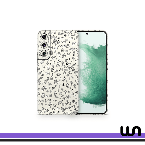 Beige Art Doodle Skin for Samsung S21 Plus