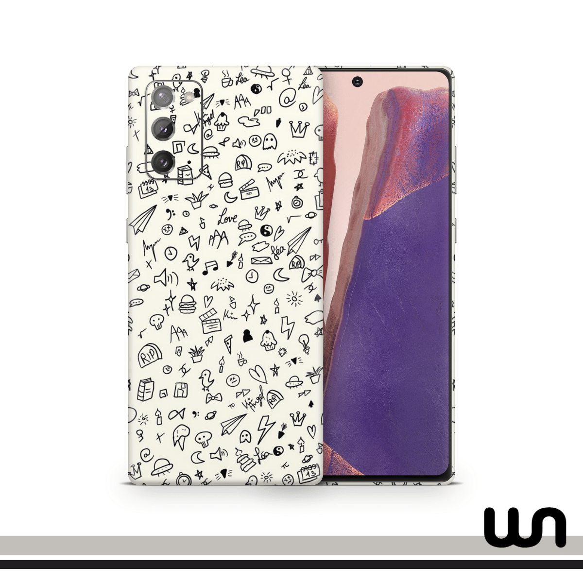 Beige Art Doodle Skin for Samsung Note 20