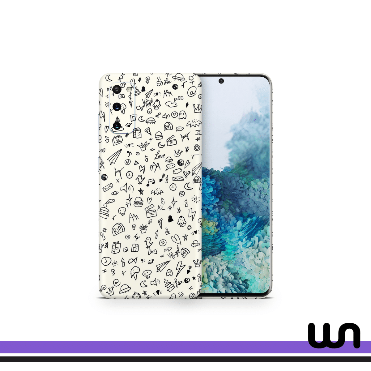 Beige Art Doodle Skin for Samsung S20 Plus