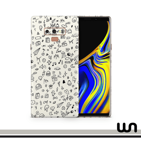 Beige Art Doodle Skin for Samsung Note 9