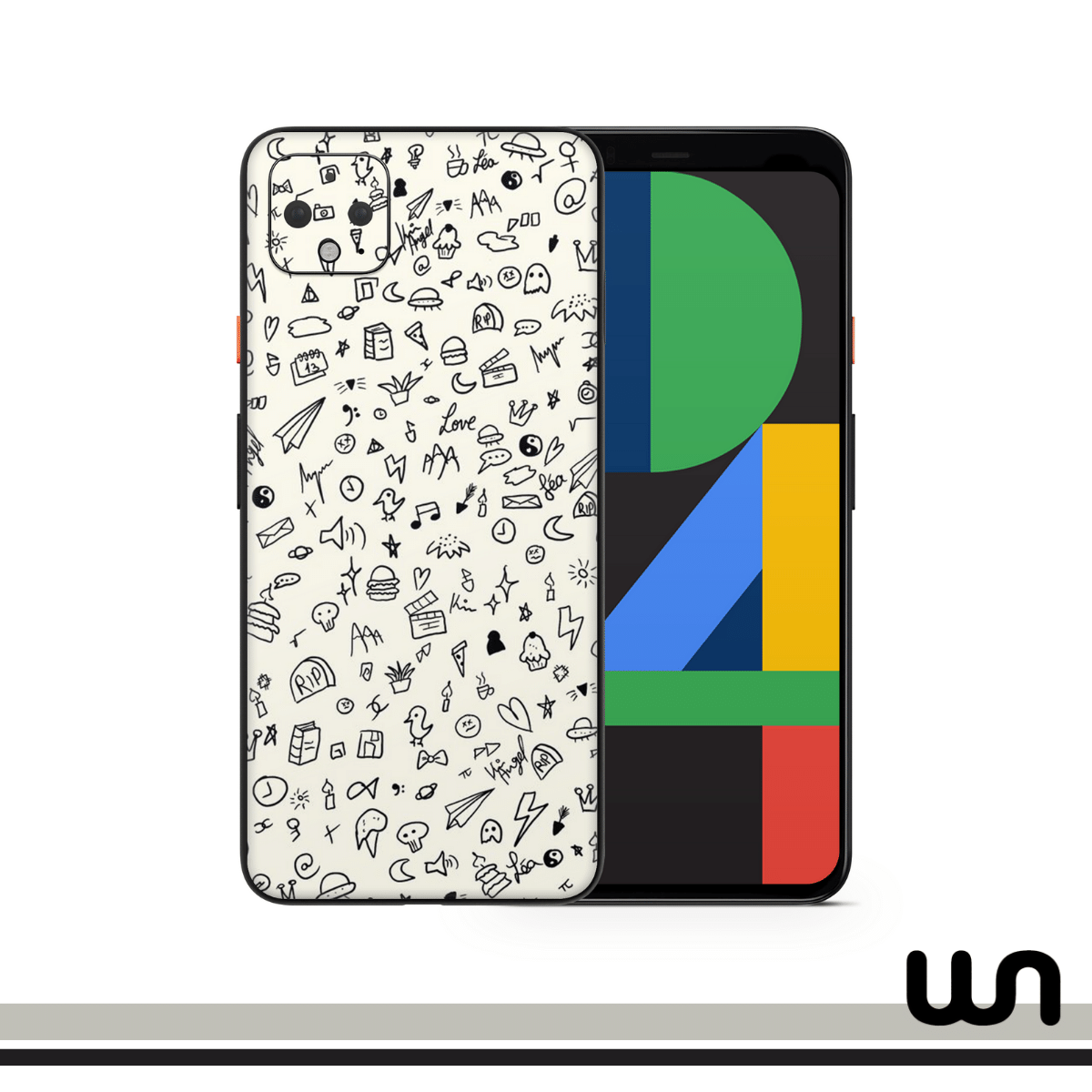 Beige Art Doodle Skin for Google Pixel 4xl