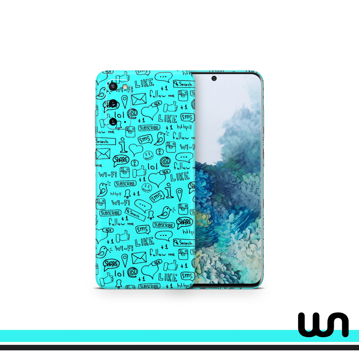 Blue Doodle Skin for Samsung S20 Plus