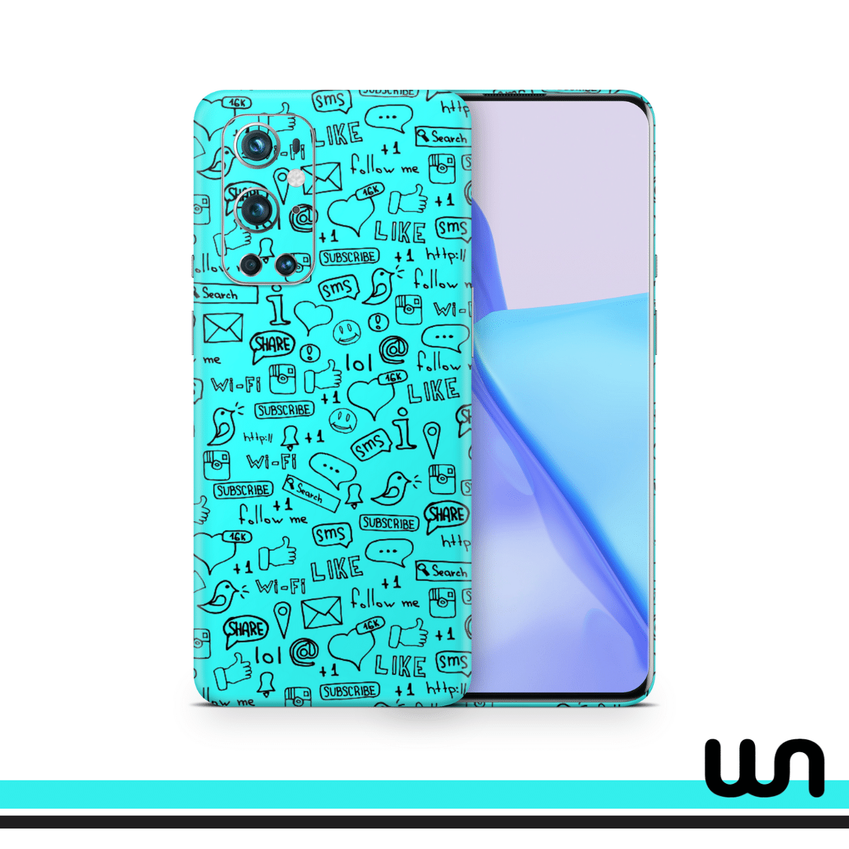 Blue Doodle Skin for One Plus 9 Pro