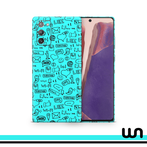 Blue Doodle Skin for Samsung Note 20